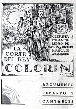 Portada del programa de la obra Colorín